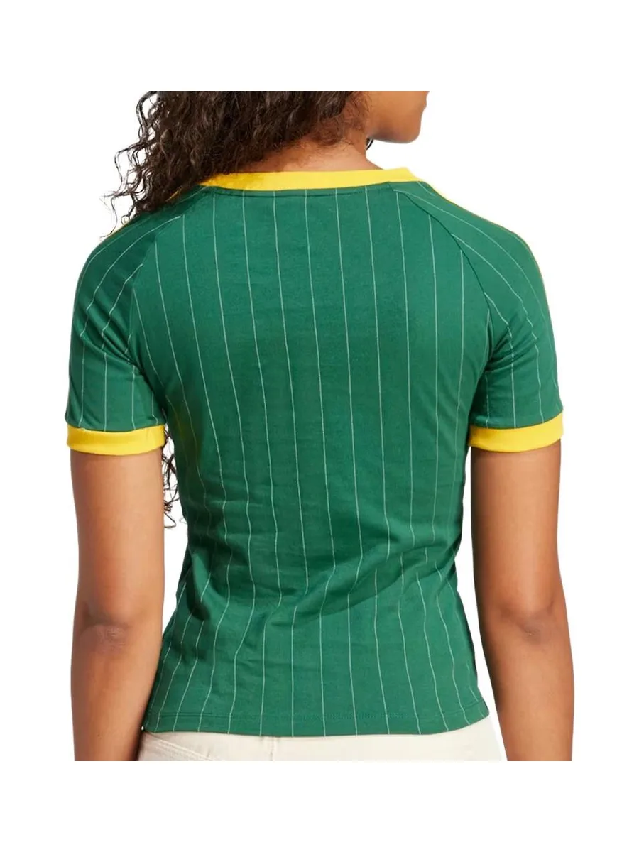 T-Shirt Vert/Jaune Femme Adidas Graphic 3