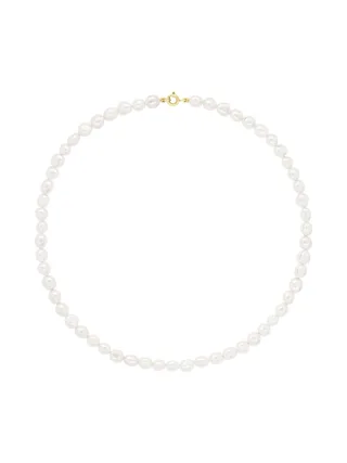 Collier Véritables Perles d'Eau Douce Baroques 6-7 mm — Or Jaune 375 Millièmes — 45 cm 1