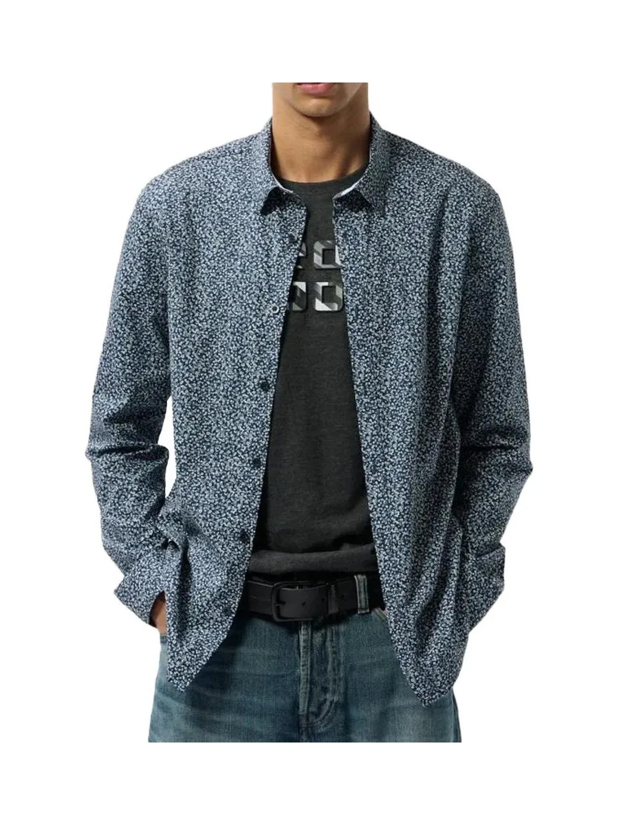 Chemises Marine à Motifs Homme Teddy Smith Carton 1