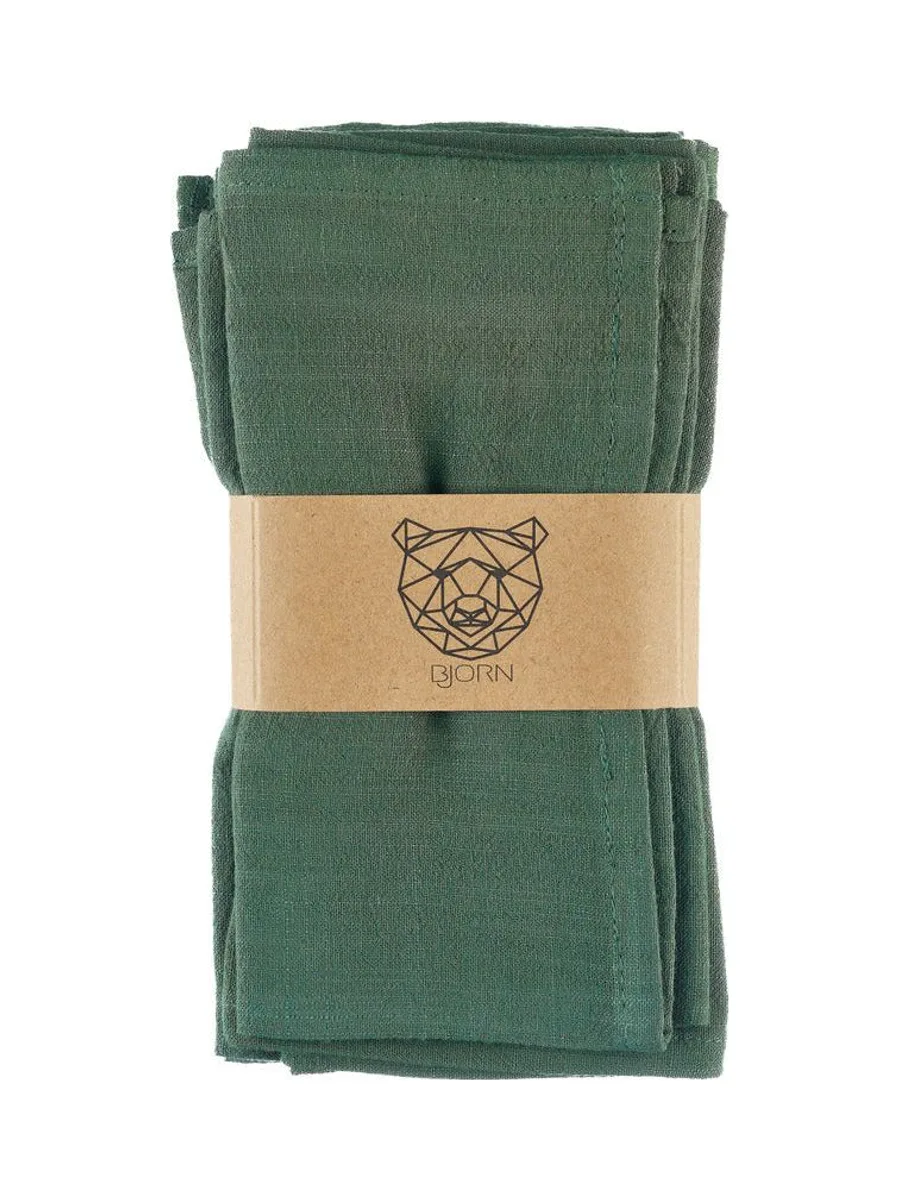 Serviette de table - 6 pièces - Lin et coton blanc crème 157