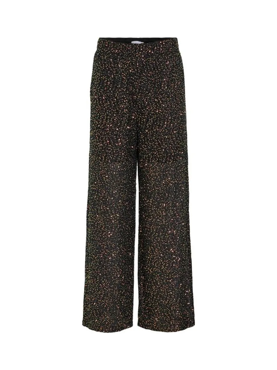 Pantalons à sequin Noir Femme Vila Viscara 2