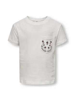 T-Shirt Blanc Fille Kids Only Kmgpolli 1