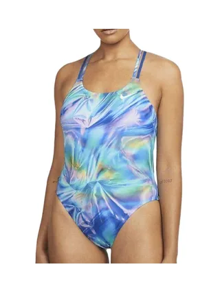Maillot de bain 1 pièce Bleu Femme Nike Spiderback 1