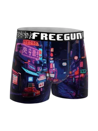 Boxer Noir/Violet Homme Freegun Craft 1