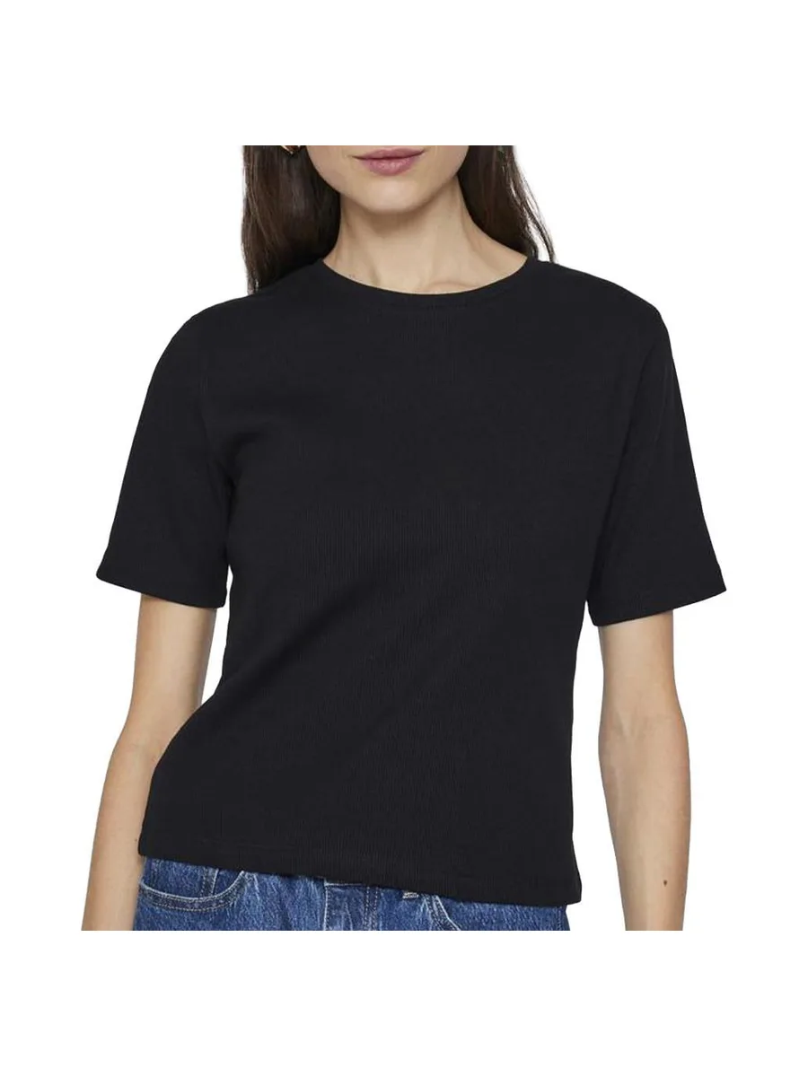 T-shirt Noir Femme Vila Sola 2