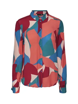 Chemise Bleu/Orange Femme Pieces Anisty 1