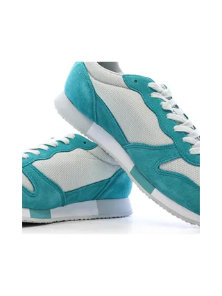Baskets Blanches/Turquoises Femme Le Coq Sportif Alpha 7