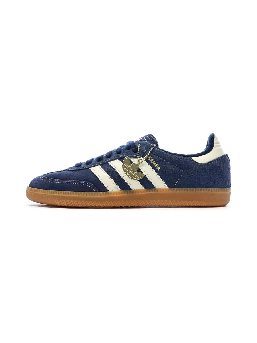 Baskets Bleu Marine/Blanc Homme Adidas Samba 2