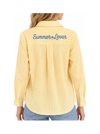 Chemise Jaune/Blanc Femme PM Mère & Fille Vichy 2