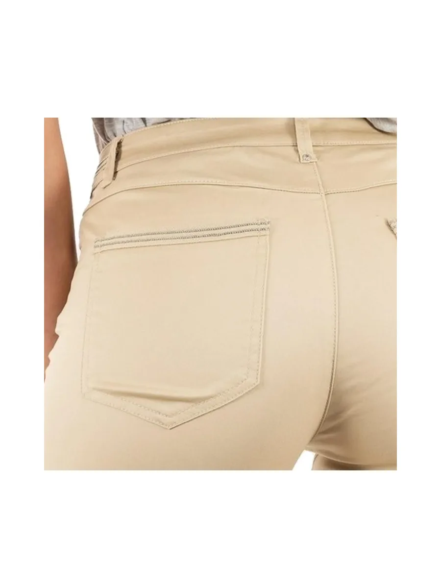 Pantalon Slim Beige enduit Femme Morgan Palona 4