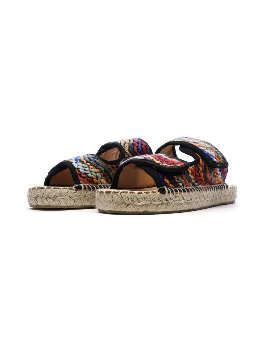 Sandales Noires/Oranges Femme Pare Gabia Batista 7