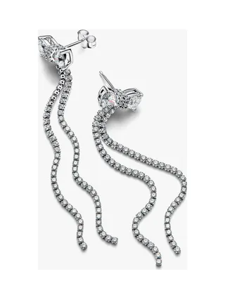 Pandora - Boucles d'oreilles Nœud Drop en argent sterling 2