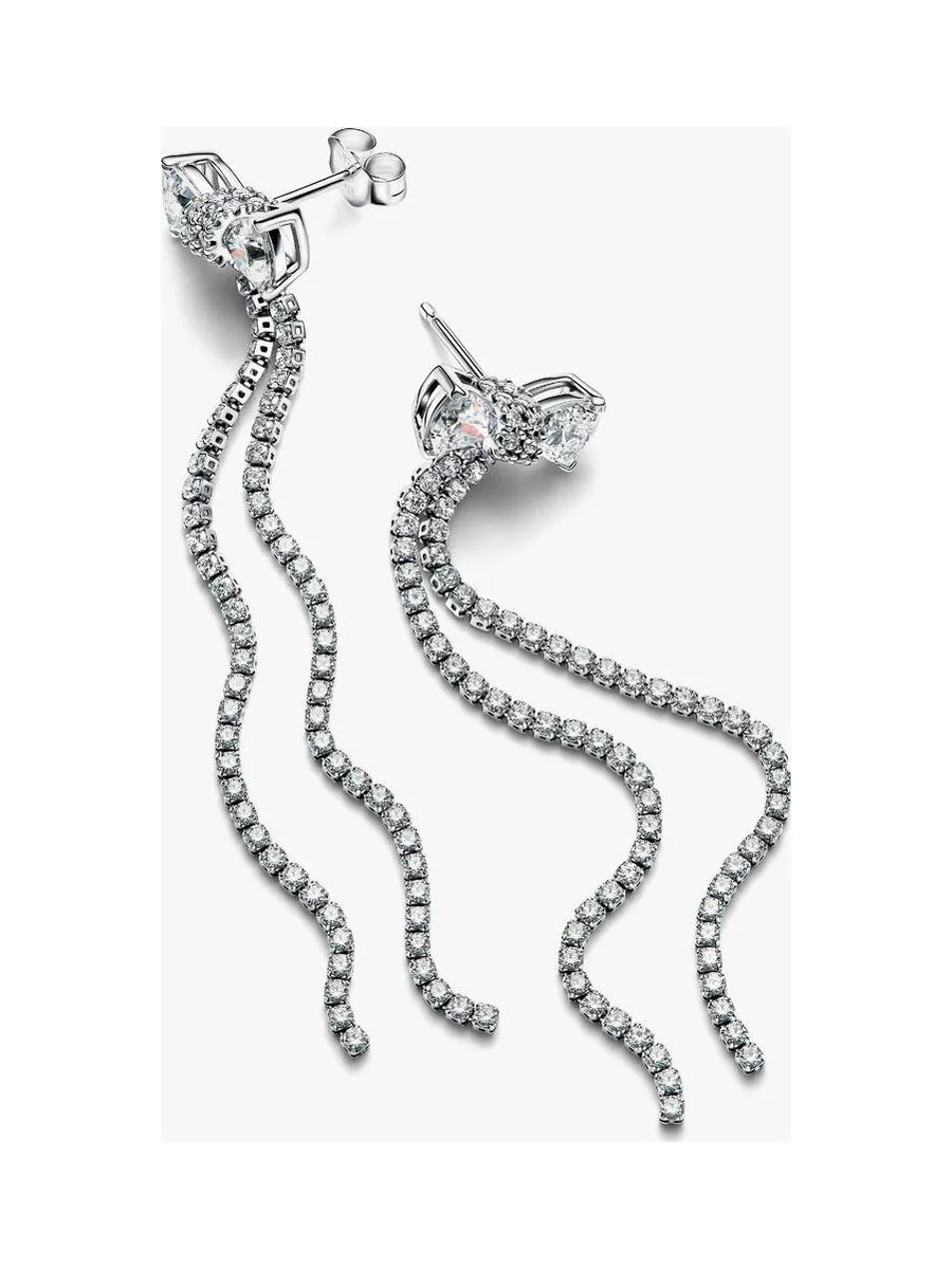 Pandora - Boucles d'oreilles Nœud Drop en argent sterling 2
