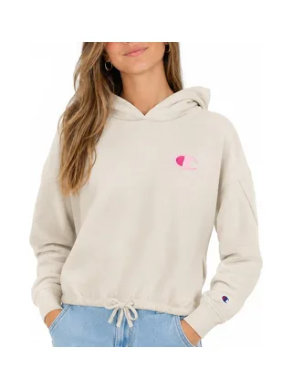 Sweat Beige/Rose Fille Champion Hoodie 1