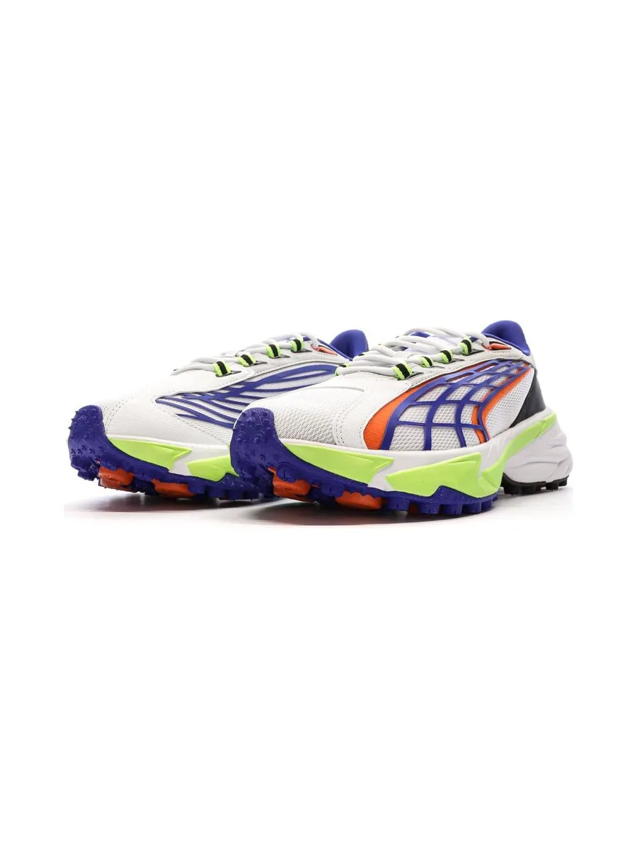Baskets Blanches/Bleu/Orange Homme Puma Spirex 7