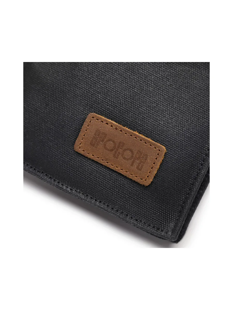 VAL - Pochette bandoulière en cuir véritable et toile enduite - Bleu 63