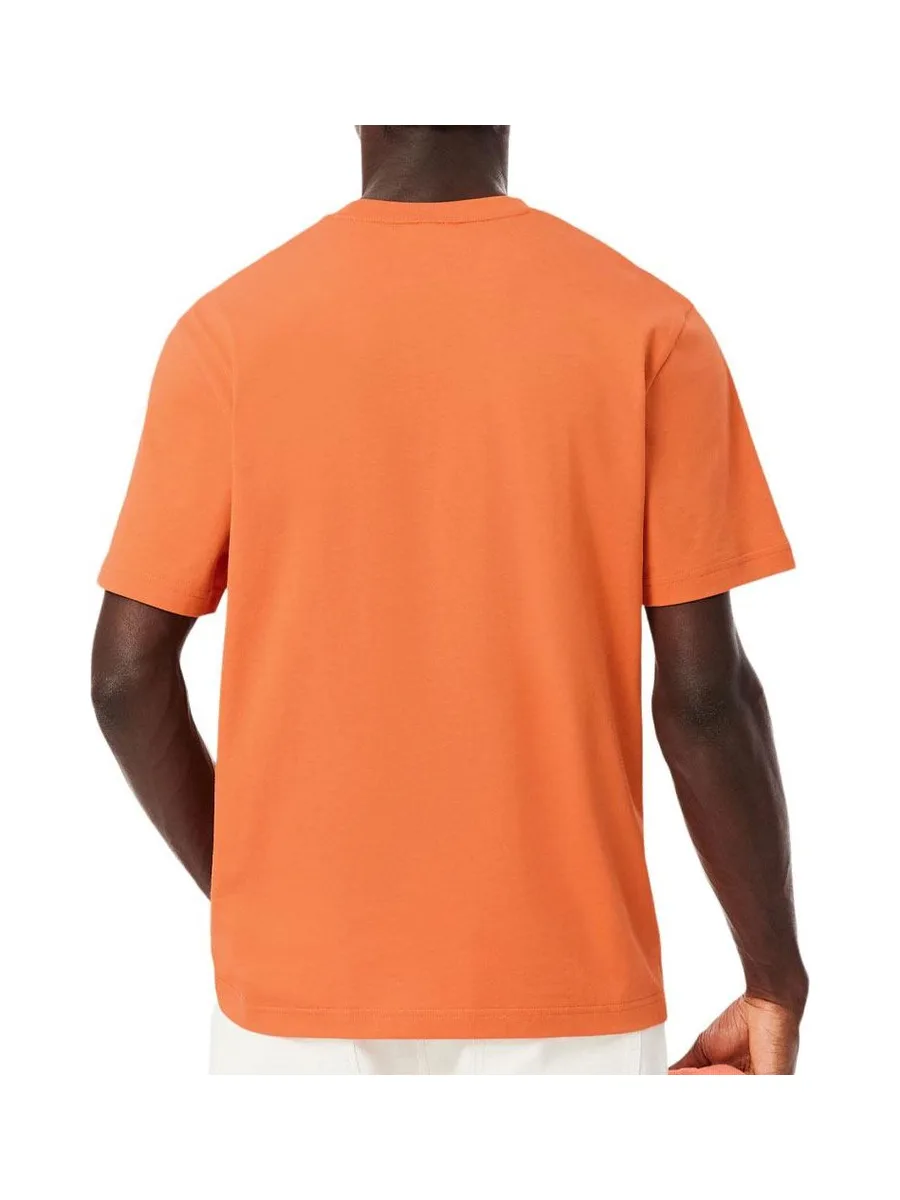 T-Shirt Orange Homme Lacoste Essentiel 2