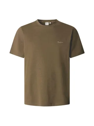 T-Shirt Marron Foncé Homme Pepe jeans Contrast Connor 1