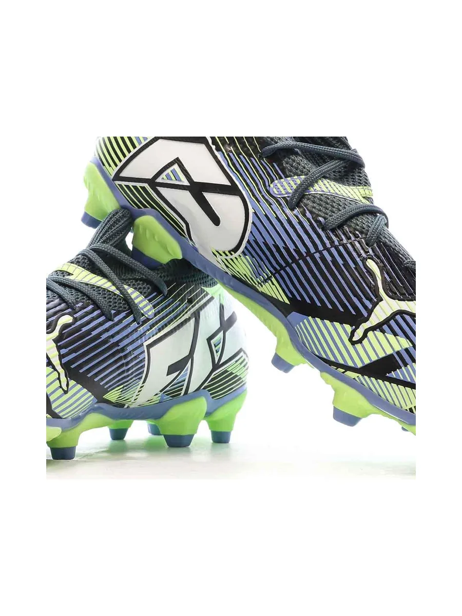 Chaussures football Marine/Vert Garçon Puma Future 7 Match 8