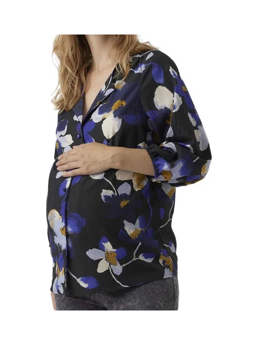 Chemise Noire à Motifs Femme Vero Moda Maternity Shirt Vip 2