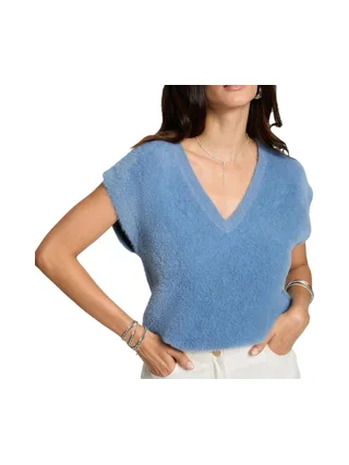Pull Sans Manche Bleu Clair Femme Morgan 1