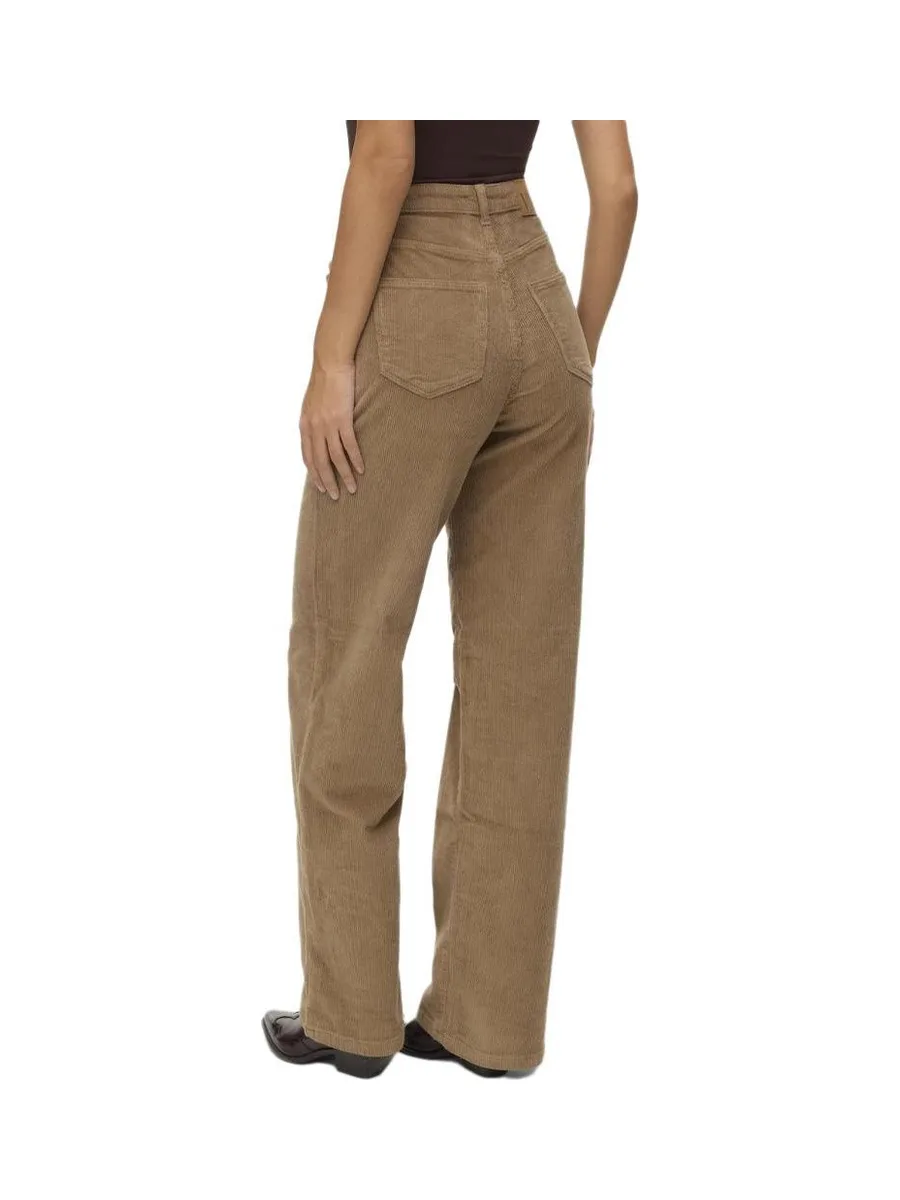Pantalon Velours Beige Femme Vero Moda Tessa 3
