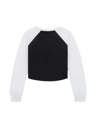 T-Shirt Noir Femme Converse Cozy Raglan 2