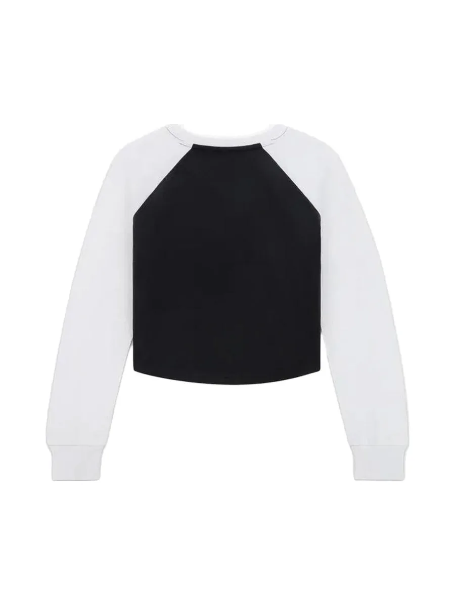 T-Shirt Noir Femme Converse Cozy Raglan 3