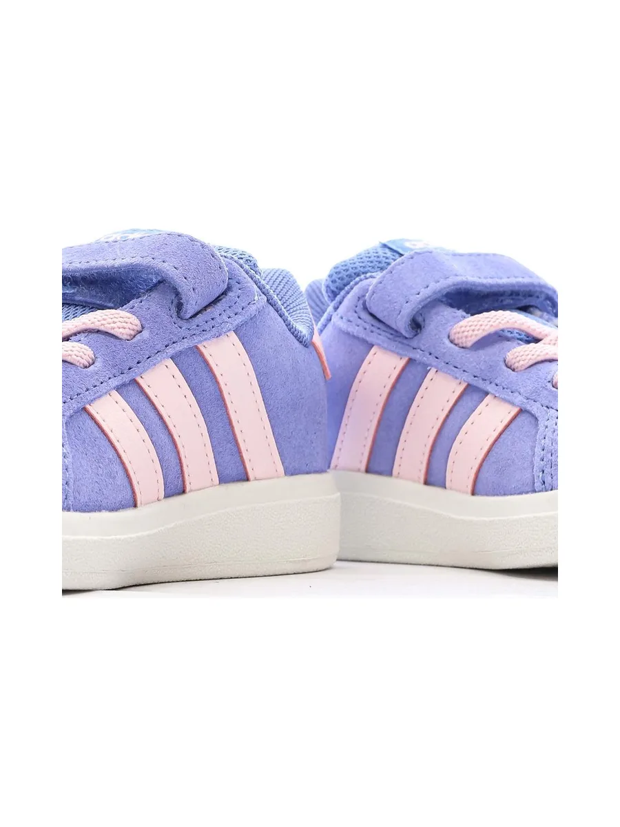 Baskets Violette/Rose Fille Adidas Grand Court 8