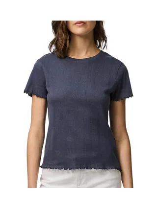 T-Shirt Marine Femme Pieces Marie 1