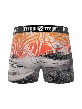 Boxer Gris/Orange Garçon Freegun Santa Monica 2