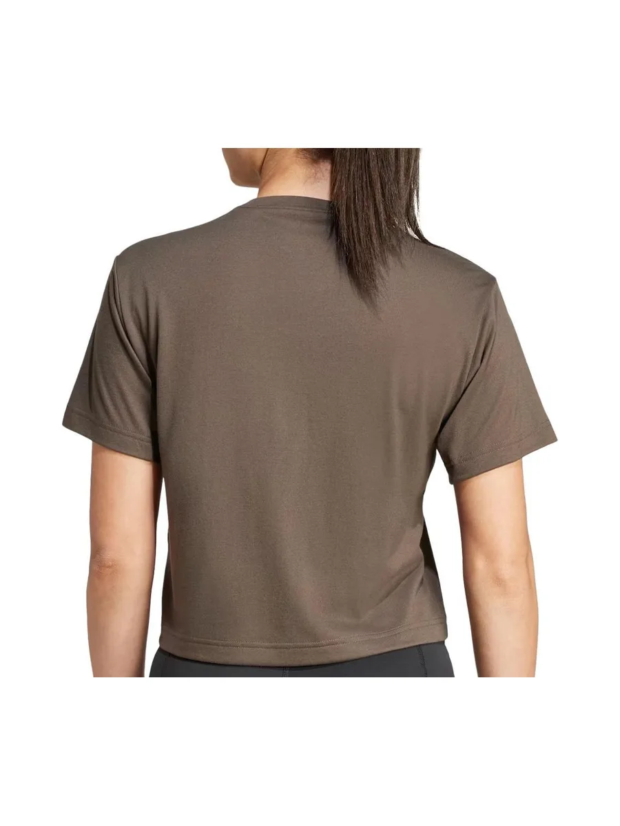 T-Shirt Kaki Femme Adidas Essentials 3