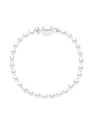 Bracelet Véritables Perles de Culture d'Eau Douce Baroques 4-5 mm — Argent 925 Millièmes — 18 cm 1