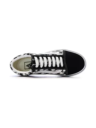 Baskets Blanches/Noires Homme Vans Old Skool Checker 4
