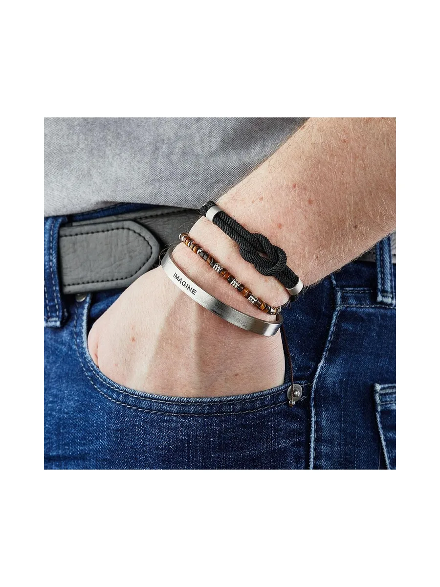 Bracelet Cordon Marin-fermoir Noir Homme Geographical Norway SG-315026 3