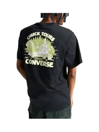 T-shirt Noir Homme Converse Chuck Tours 2