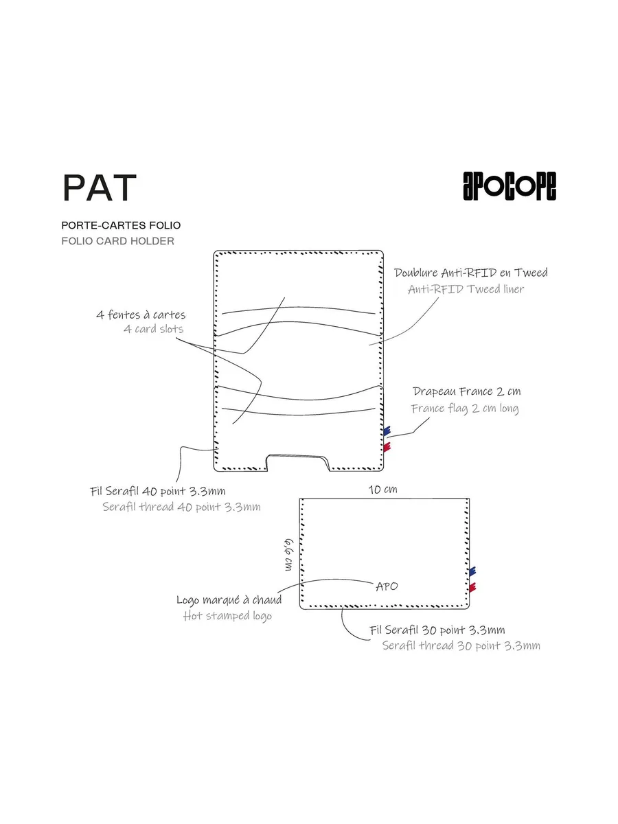 PAT - Porte-cartes folio en liège - Naturel 75