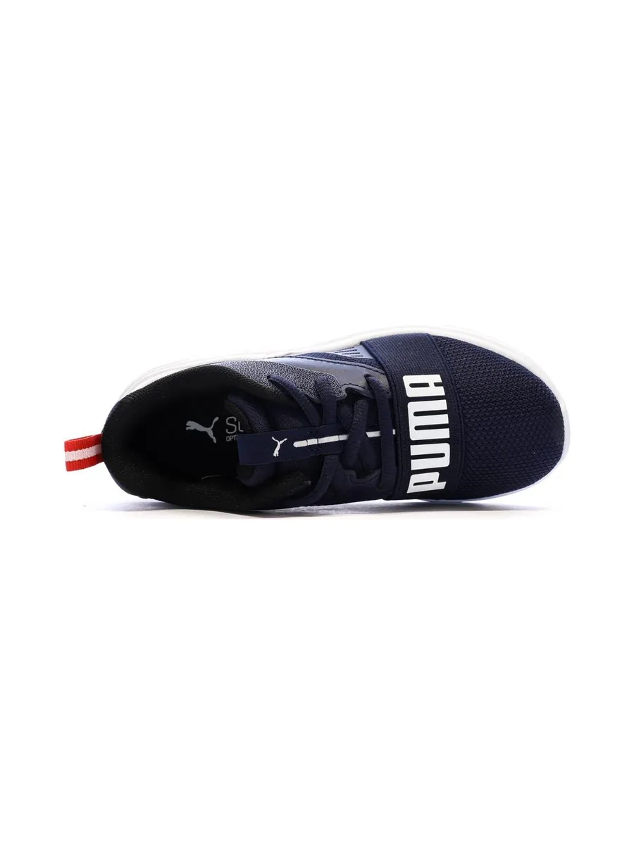Baskets Marines/Blanches/Roses Garçon Puma Soft Wired 2 5