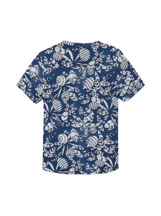 Blouse Marine à Fleurs Femme TBS JANIEMIS 2