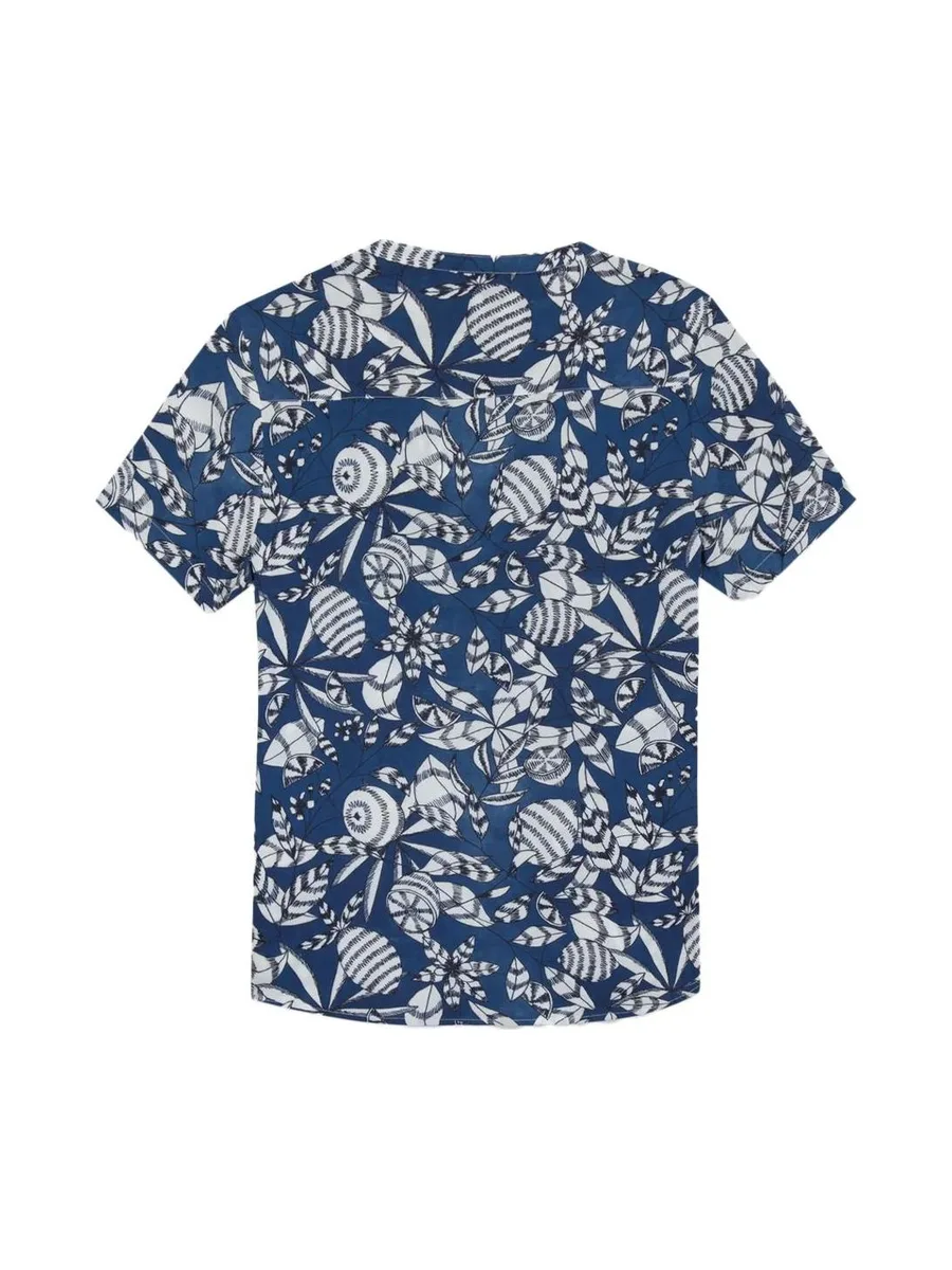 Blouse Marine à Fleurs Femme TBS JANIEMIS 2