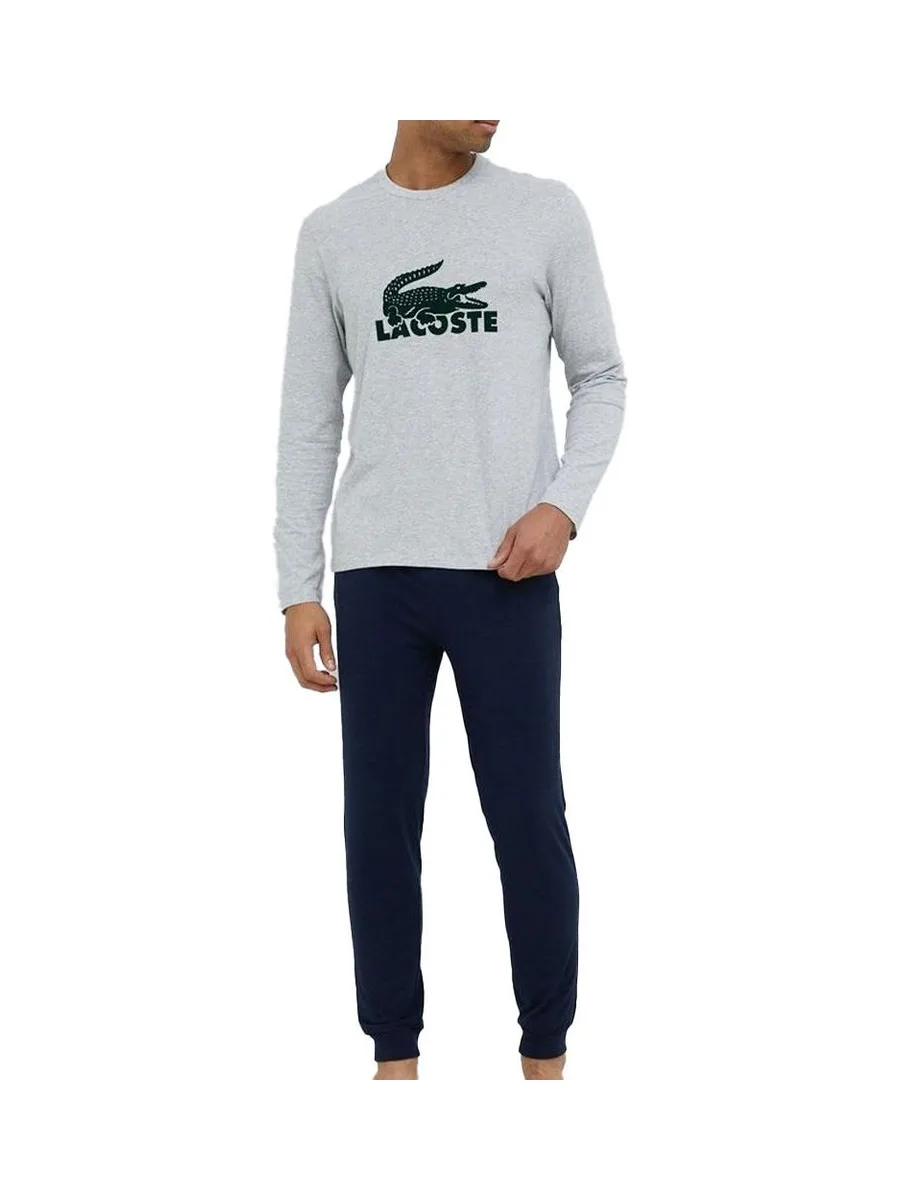 Pyjama Noir/Gris Homme Marine Lacoste VXD 2