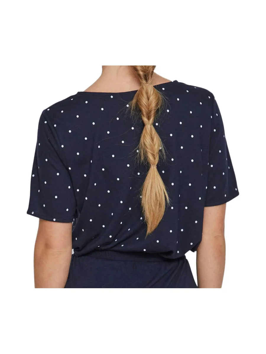 T-shirt Marine à pois Femme Vila Mooney 3