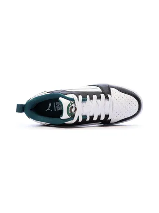 Baskets Noires/Blanches/Vertes Garçon Puma Rebound V6 4