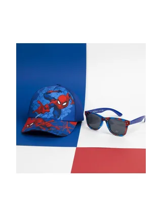 Kit Casquette + Lunette de Soleil Bleu/Rouge Enfant Sport Zone Spiderman 3