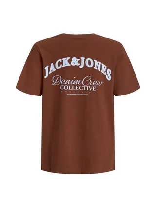 T-Shirt Marron Garçon Jack & Jones Whtiley 2