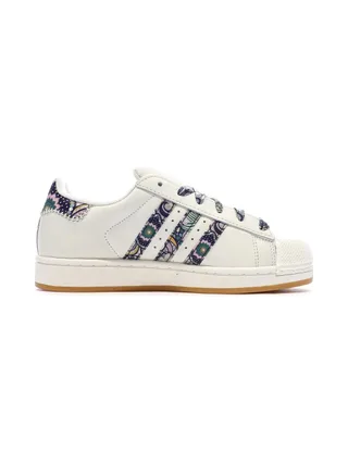 Baskets Blanc Cassé/Multicolore Fille/Femme Adidas Superstar 2
