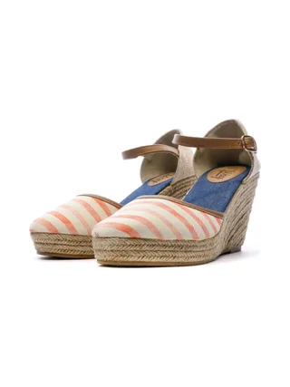Sandales à talon Orange Rayures Femme Beppi Casual Wedge 6