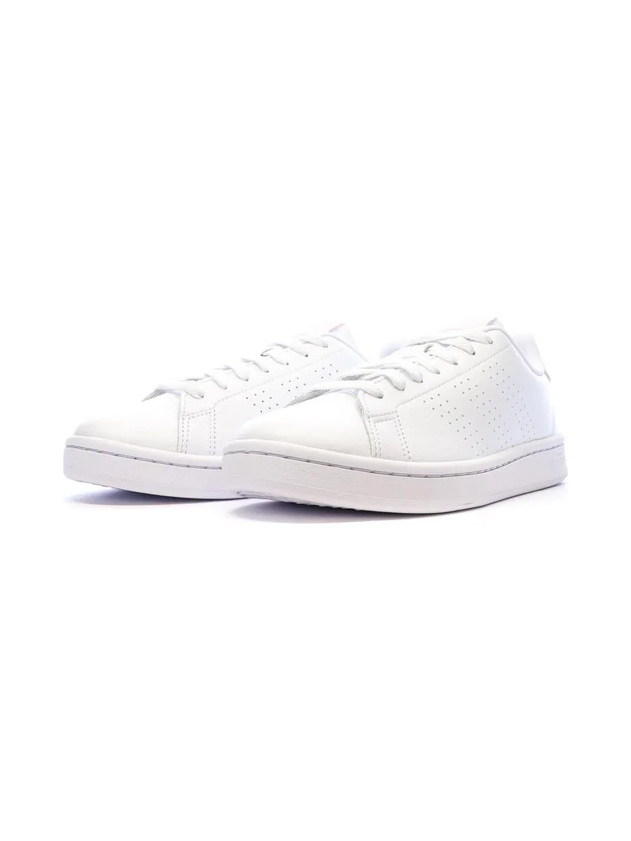 Baskets Blanches/Roses Fille Adidas Advantages 6