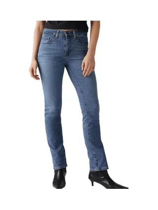 Jeans 724 Bleu Foncé High Rise Straight Med 1