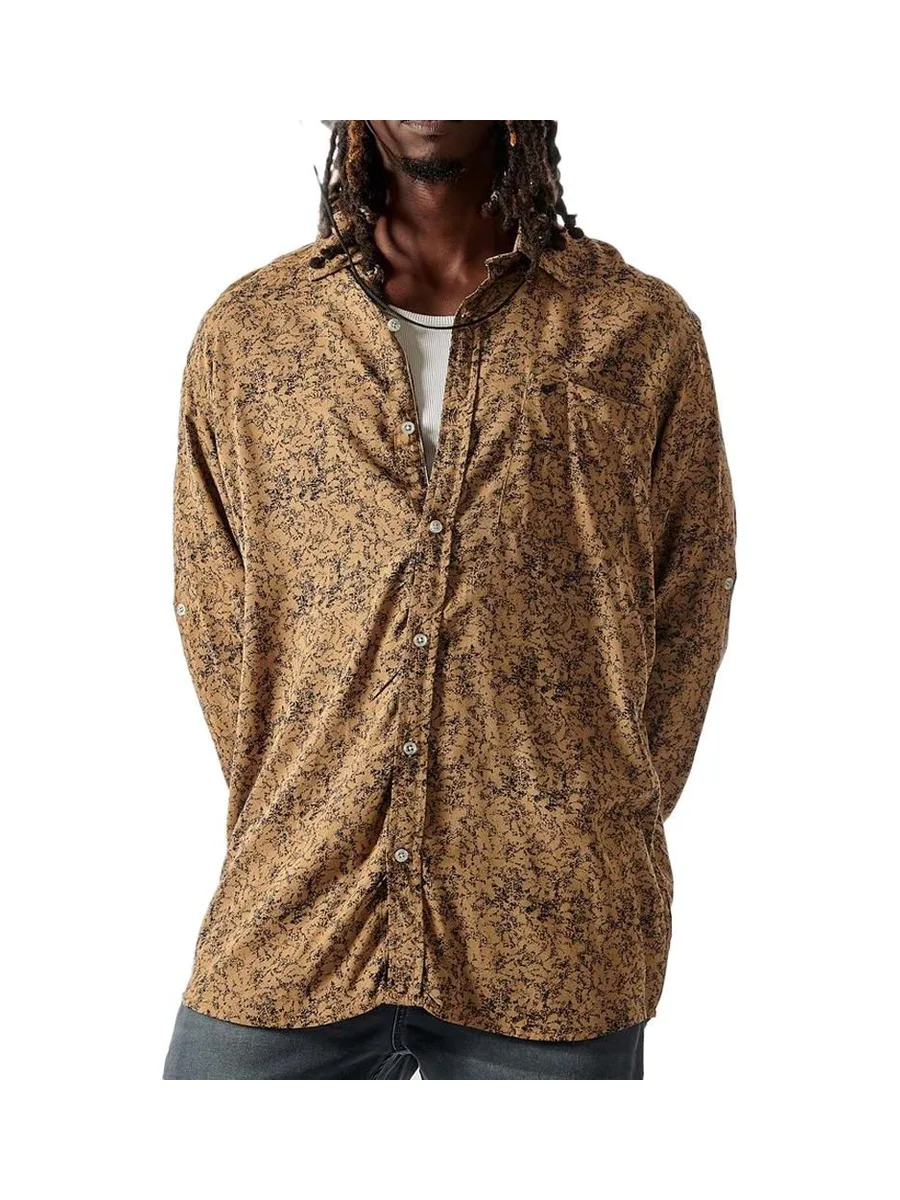 Chemise Camel/Marine Homme Kaporal CEBU 2